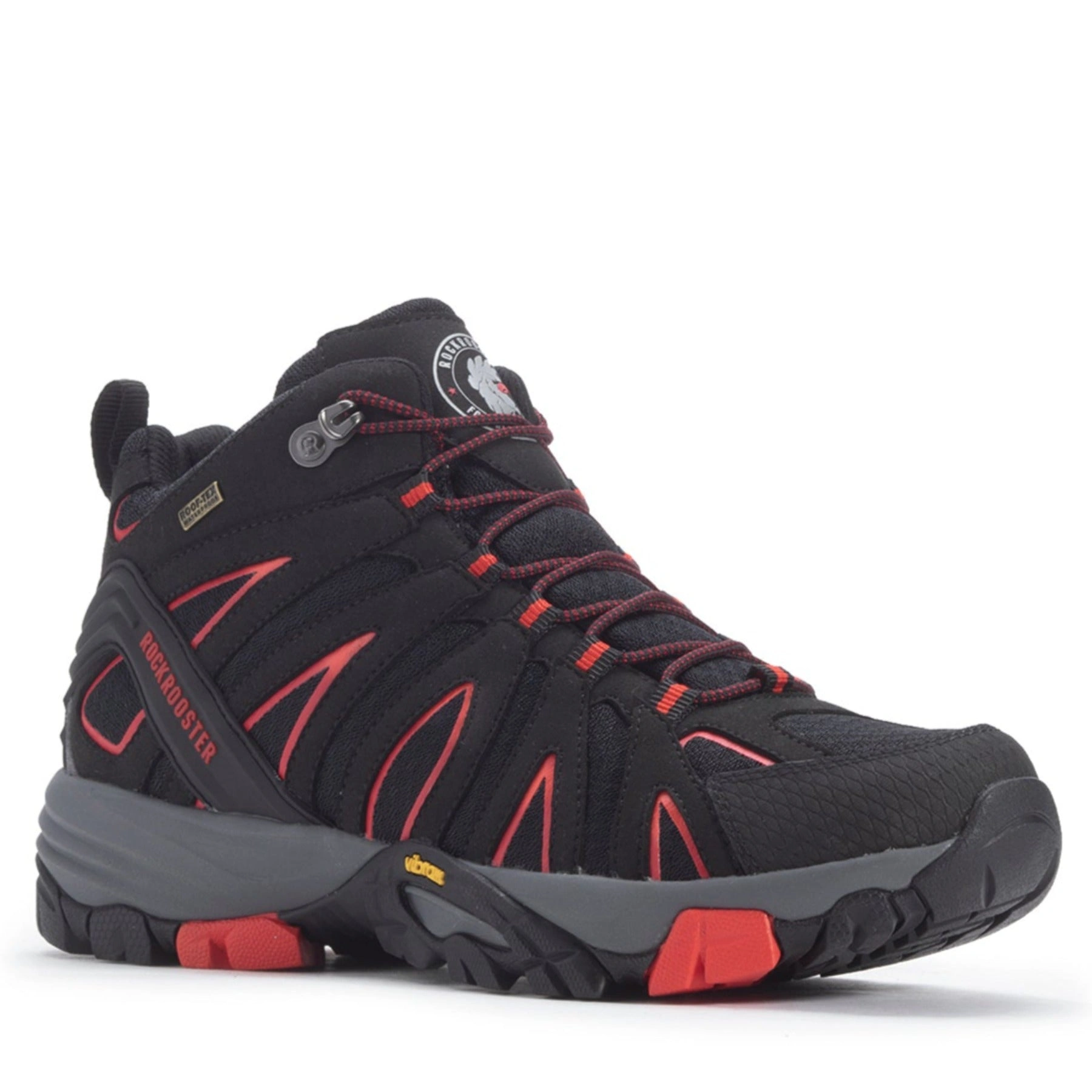 ROCKROOSTER Bedrock: Schwarze, wasserdichte Wanderstiefel mit Vibram-Sohle – Erobern Sie jeden Berg!